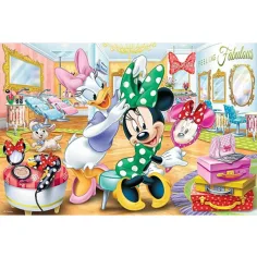 Puzzle 100 pezzi - Daisy e Minnie nel salone di bellezza - Trefl immagine 2