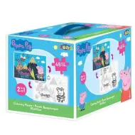 Puzzle 2 in 1 da colorare di Peppa Pig con 48 pezzi