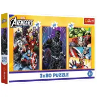 Puzzle 3x80 pezzi Avengers azione - Trefl