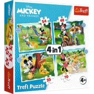 Puzzle 4 in 1 "La bella giornata di Topolino" - Trefl