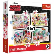 Puzzle 4 in 1 con Minnie Mouse e amici da 12, 15, 20, 24 pezzi - Trefl