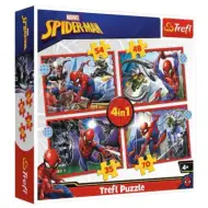Puzzle 4 in 1 di Spider-Man 70-54-48-35 pezzi - Trefl