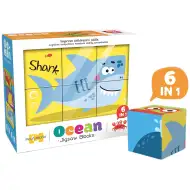 Puzzle 6 in 1 cubi delle fiabe - Oceano