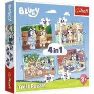 Puzzle "Bluey e il suo mondo" 4 in 1, 12-15-20-24 pezzi - Trefl