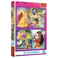 Puzzle Disney Principesse 2x70 pezzi - Trefl