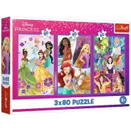 Puzzle Disney+principesse amiche 3x80 pezzi - Trefl