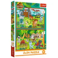 Puzzle Jurassic World piccoli dinosauri 2x24 pezzi - Trefl