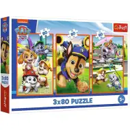 Puzzle Paw Patrol Cani sorridenti 3x80 pezzi - Trefl