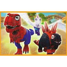 Puzzle Spidey e i dinosauri 2x24 pezzi - Trefl immagine 2