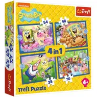 Puzzle SpongeBob 4 in 1 con 35-48-54-70 pezzi - Trefl