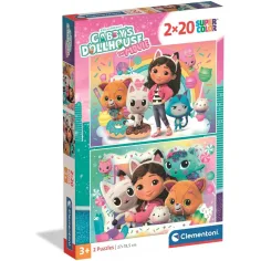 Puzzle Supercolor "La casetta di Gabi" 2x20 pezzi - Clementoni