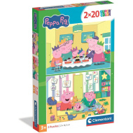 Puzzle Supercolor Peppa Pig 2x20 pezzi - Clementoni