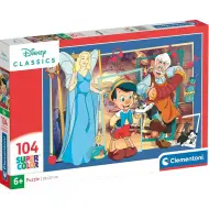 Puzzle Supercolor da 104 pezzi di Pinocchio Disney - Clementoni