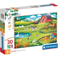 Puzzle Supercolor da 30 pezzi - Fattoria degli animali - Clementoni