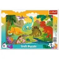 Puzzle con cornice da 15 pezzi - Dinosauro - Trefl