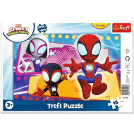 Puzzle con cornice da 15 pezzi Marvel Spidey - La squadra di Spidey - Trefl