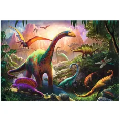 Puzzle da 100 pezzi "Terra dei dinosauri" - Trefl immagine 2