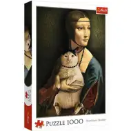 Puzzle da 1000 pezzi - Donna con gatto - Trefl