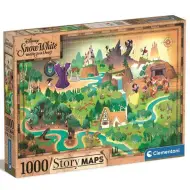 Puzzle da 1000 pezzi con mappa della storia di Biancaneve - Clementoni