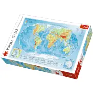 Puzzle da 1000 pezzi con mappa fisica della Terra - Trefl