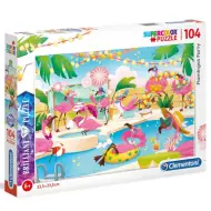 Puzzle da 104 pezzi "Festa dei fenicotteri" - Clementoni