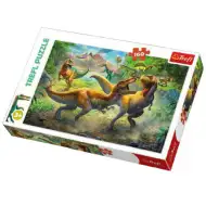 Puzzle da 160 pezzi - Tirannosauri combattenti - Trefl