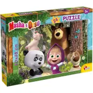 Puzzle da 24 pezzi Mascha e Orso con gli amici, 50x35 cm - Lisciani