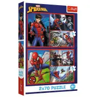 Puzzle da 2x70 pezzi con storie di Spider-Man - Trefl