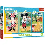 Puzzle da 3x50 pezzi "Mickey Mouse in Vacanza con gli amici" - Trefl