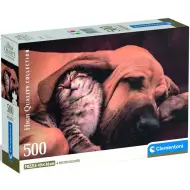 Puzzle da 500 pezzi con gatti e cani - Clementoni