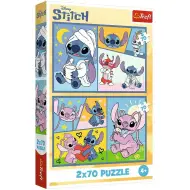 Puzzle da 70 pezzi x2 di Stitch e i suoi amici - Trefl