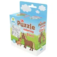 Puzzle da colorare 16 pezzi 2 in 1 - Pony