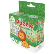 Puzzle da colorare 2 in 1 da 16 pezzi - Leone