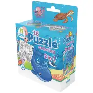 Puzzle da colorare 2 in 1 da 16 pezzi - Mare