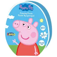 Puzzle da colorare di Peppa Pig da 42 pezzi