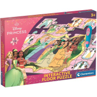 Puzzle da pavimento interattivo Disney Principesse, 24 pezzi - Clementoni