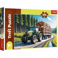 Puzzle del trattore forestale da 100 pezzi - Trefl