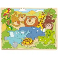 Puzzle di forme con animali africani - Woodyland