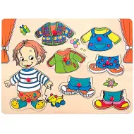 Puzzle di legno a forma di ragazzo da vestire