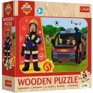 Puzzle di legno da 24 pezzi "Sam il pompiere" - Trefl