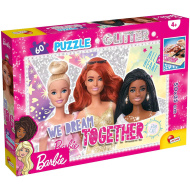 Puzzle glitterato Barbie amici, 60 pezzi, 50x35 cm - Lisciani