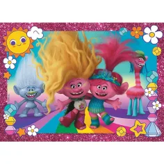 Puzzle glitterato da 100 pezzi Trolls - Trefl immagine 2