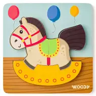 Puzzle in legno a dondolo per bambini 5 pezzi - Woodyland
