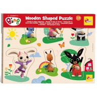 Puzzle in legno ad incastro con 6 pezzi - Bing e amici - Lisciani