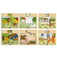Puzzle in legno con animali domestici