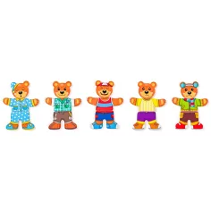 Puzzle in legno con famiglia di orsi da vestire - Woodyland immagine 4