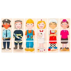 Puzzle in legno con professioni - Woodyland immagine 2