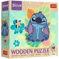 Puzzle in legno da 50 pezzi "Lavventura tropicale di Stitch" - Trefl
