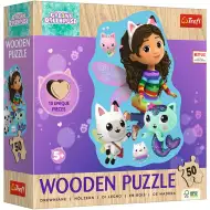 Puzzle in legno da 50 pezzi con contorni della casa delle bambole di Gabi - Trefl