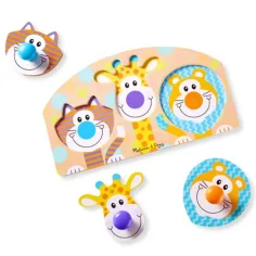 Puzzle in legno safari con manopole - Melissa & Doug immagine 2